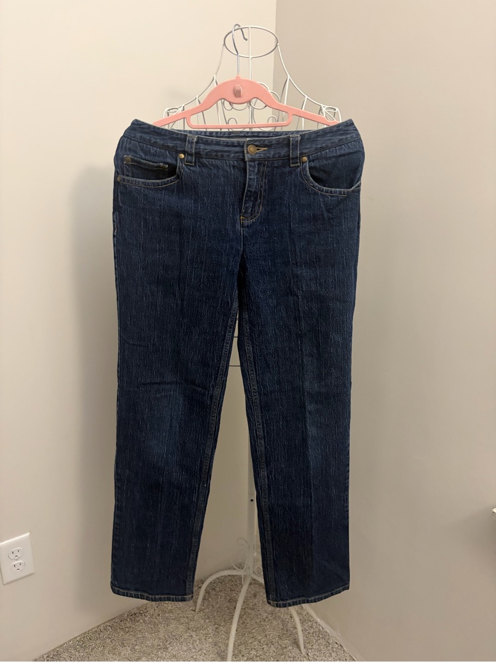 Liz Claiborne Dark Blue Straight-Leg Jeans